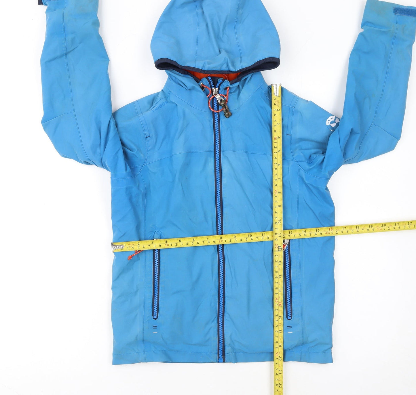 Tribord Boys Blue Waterproof Hooded Sailing Jacket 8 Years