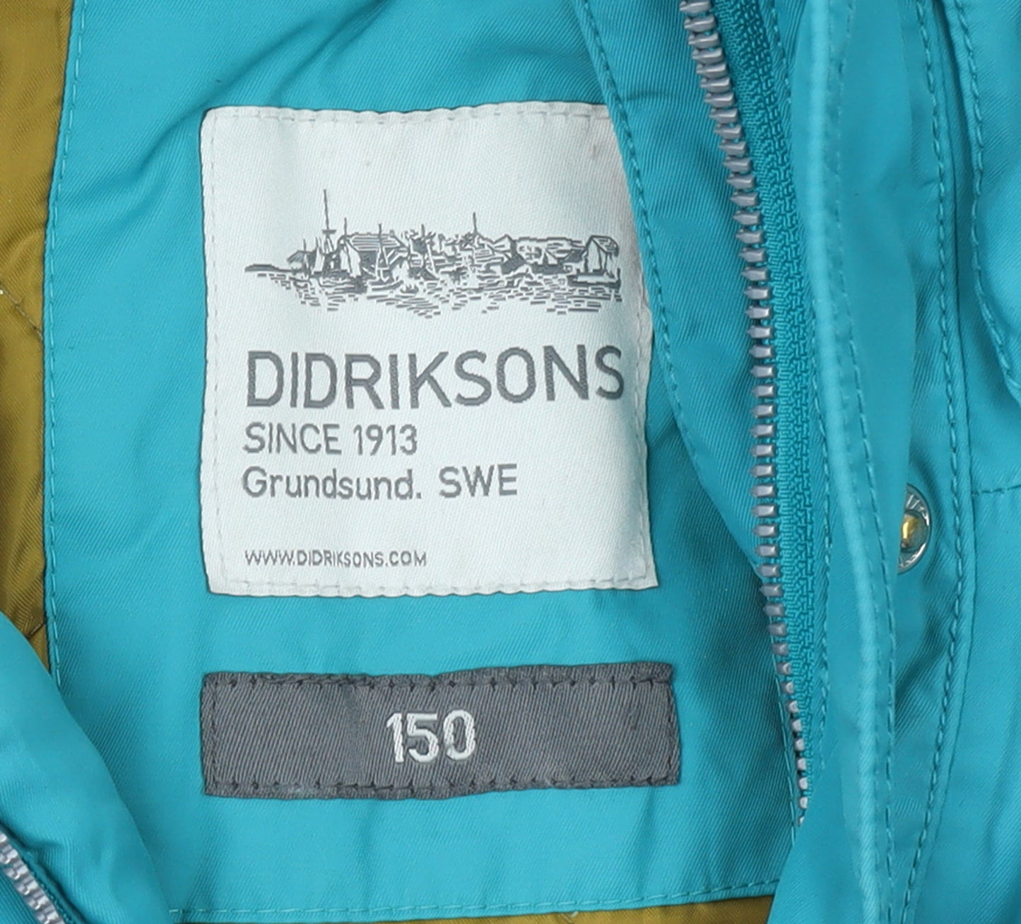 Didriksons Girls Blue Waterproof Hooded Parka Coat 11-12 Years
