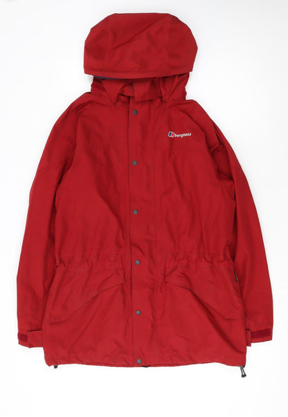Berghaus Men's Red Waterproof Parka Jacket Size S Hooded Outdoor