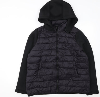 Very Women’s Black Quilted Hooded Puffer Jacket Size 18