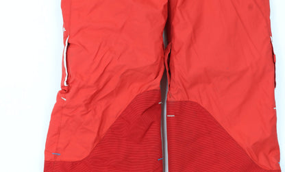 Wedze Boys Red Waterproof Insulated Snow Pants 6 Years Winter Ski Trousers