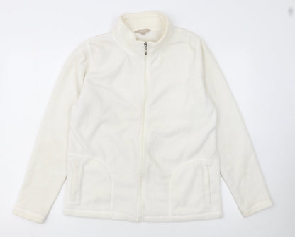 Anthology Women’s White Fleece Full Zip Jacket Size 18/14