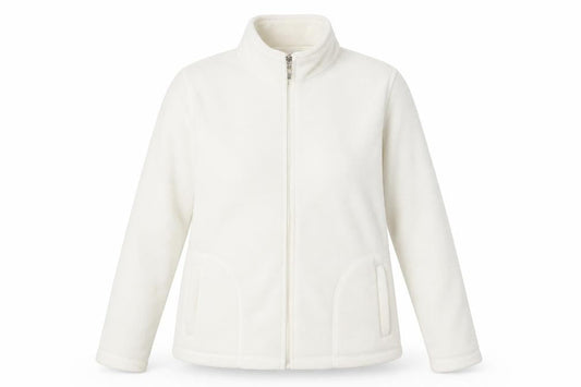 Anthology Women’s White Fleece Full Zip Jacket Size 18/14
