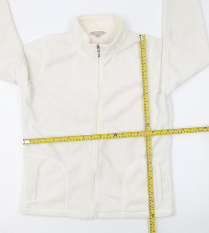 Anthology Women’s White Fleece Full Zip Jacket Size 18/14