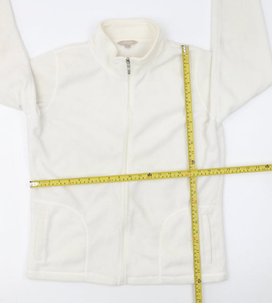 Anthology Women’s White Fleece Full Zip Jacket Size 18/14