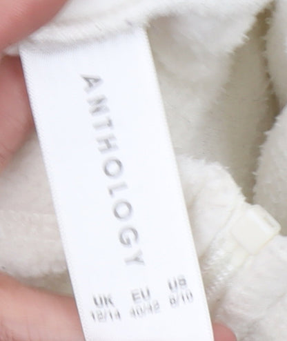 Anthology Women’s White Fleece Full Zip Jacket Size 18/14