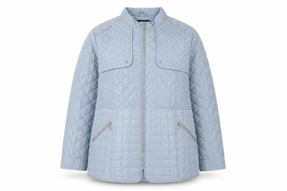 JBC Collection Women’s Blue Quilted Full Zip Jacket Size 16