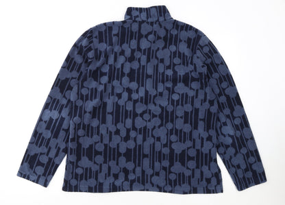 Orla Kiely x Regatta Women's Blue 1/2 Zip Fleece Pullover UK 16