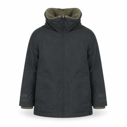 Fouganza Boys Black Water Resistant Lined Riding Parka Jacket 6 Years