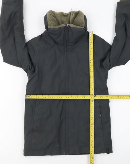 Fouganza Boys Black Water Resistant Lined Riding Parka Jacket 6 Years