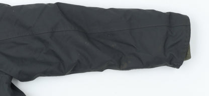 Fouganza Boys Black Water Resistant Lined Riding Parka Jacket 6 Years