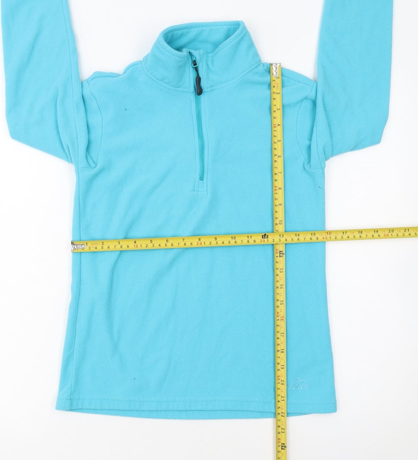 Peter Storm Girls Blue Fleece 1/2 Zip Pullover Sweatshirt Size 10 Years