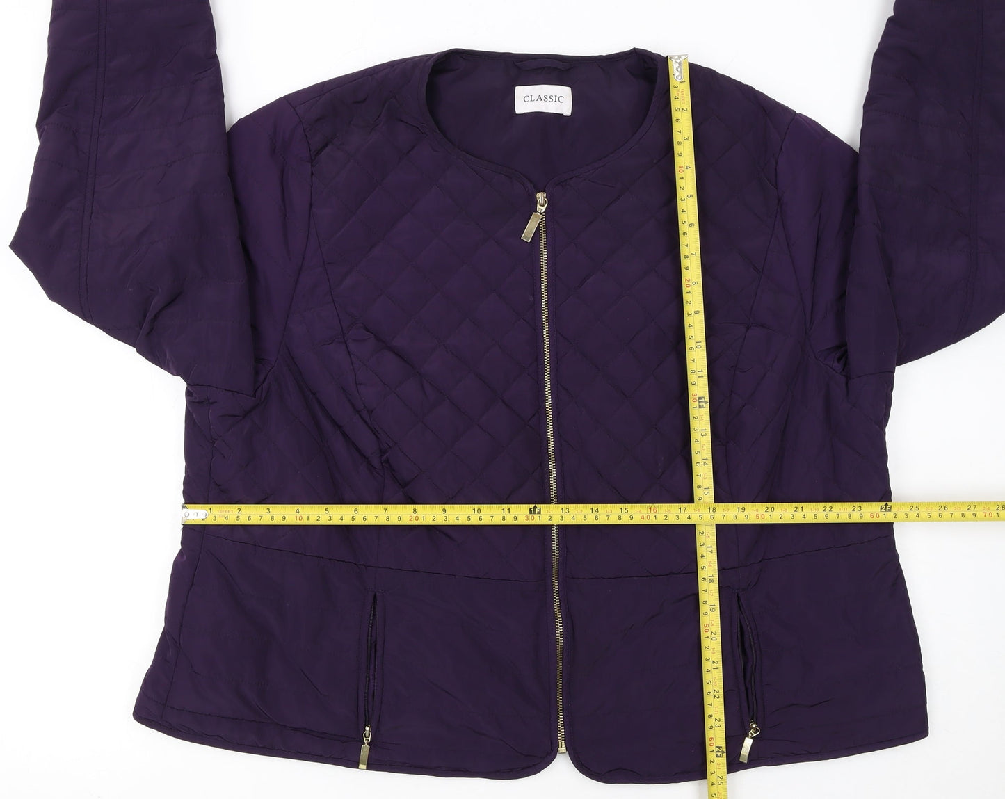 Marks and Spencer Women’s Purple Quilted Zip Jacket Size 24