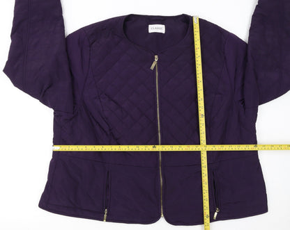 Marks and Spencer Women’s Purple Quilted Zip Jacket Size 24