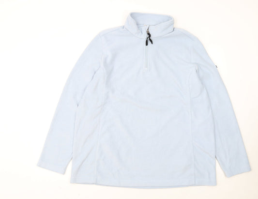 TOG24 Women Blue Fleece 1/2 Zip Pullover Sweatshirt Size 18