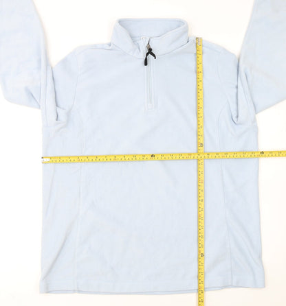 TOG24 Women Blue Fleece 1/2 Zip Pullover Sweatshirt Size 18