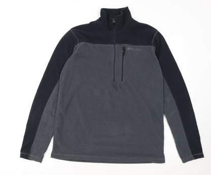 Mountain Warehouse Men’s Grey 1/2 Zip Fleece Pullover Sweatshirt S