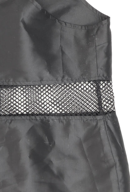 The Ragged Priest Women's Black Mesh Zip Pinafore Dress Size M