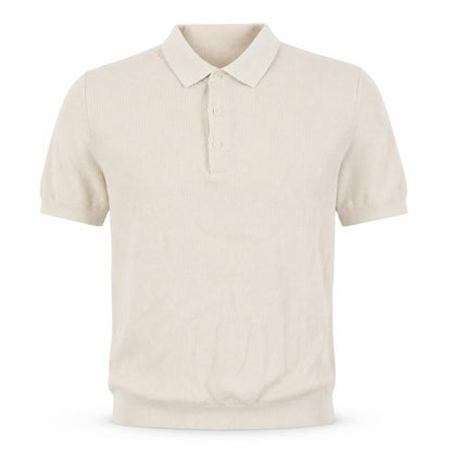 Mango Mens Man Beige Cotton Knit Short Sleeve Polo Shirt XL
