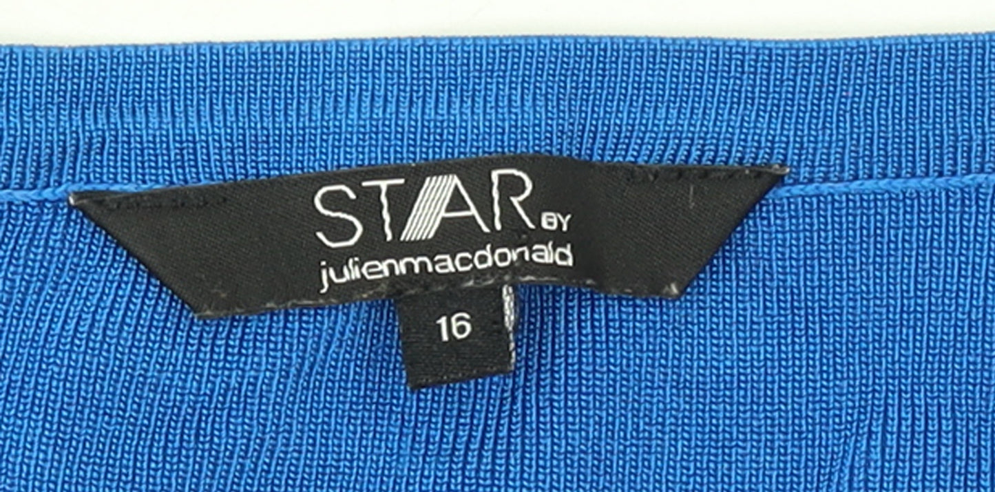 Star by Julien Macdonald Blue Studded Crew Neck Womens Size 16 Jumper