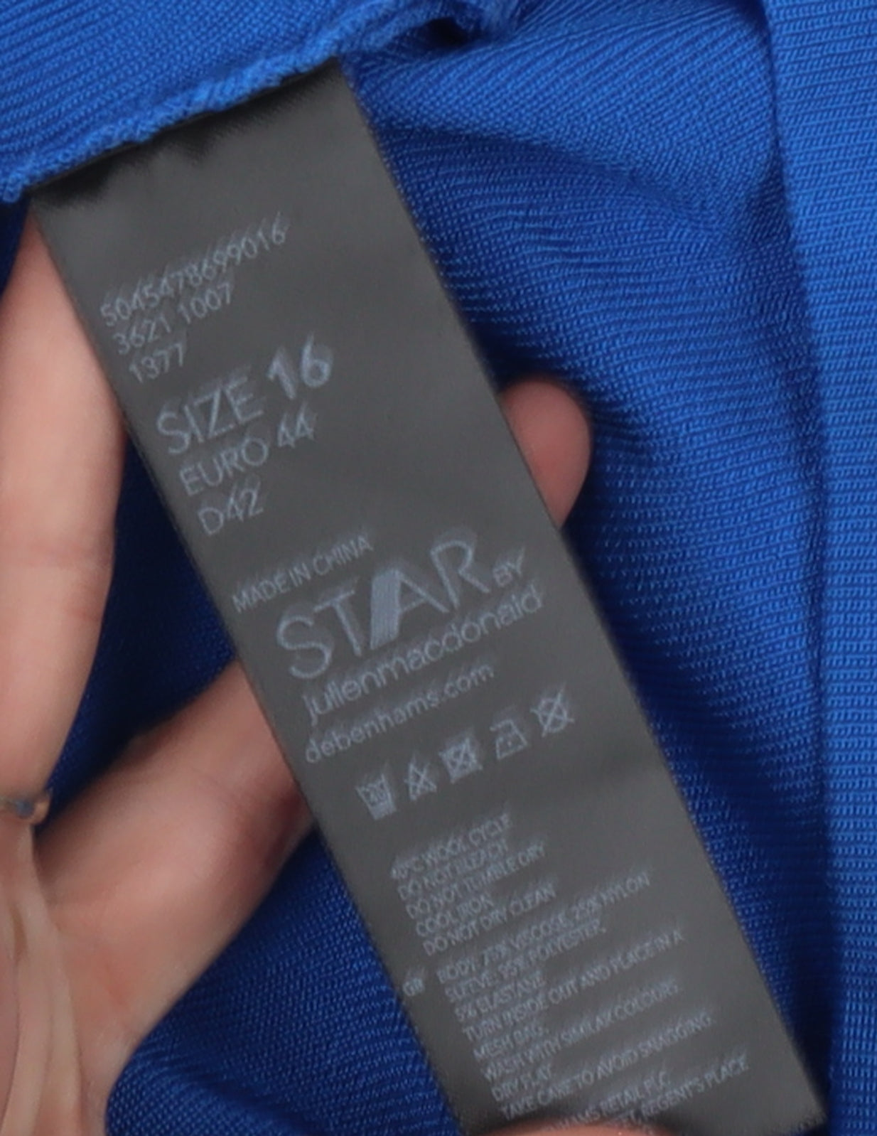 Star by Julien Macdonald Blue Studded Crew Neck Womens Size 16 Jumper