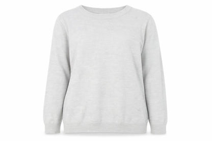 Marks and Spencer Womens Grey Beaded Crew Neck Pullover Jumper Size 16