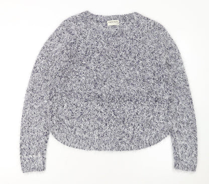 Marks and Spencer Women's Grey Fluffy Knit Jumper Size 12