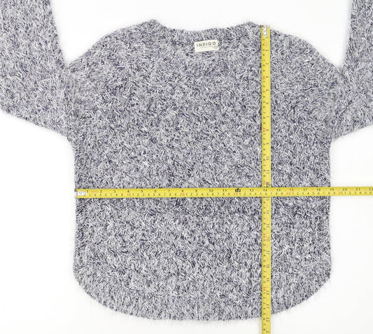 Marks and Spencer Women's Grey Fluffy Knit Jumper Size 12
