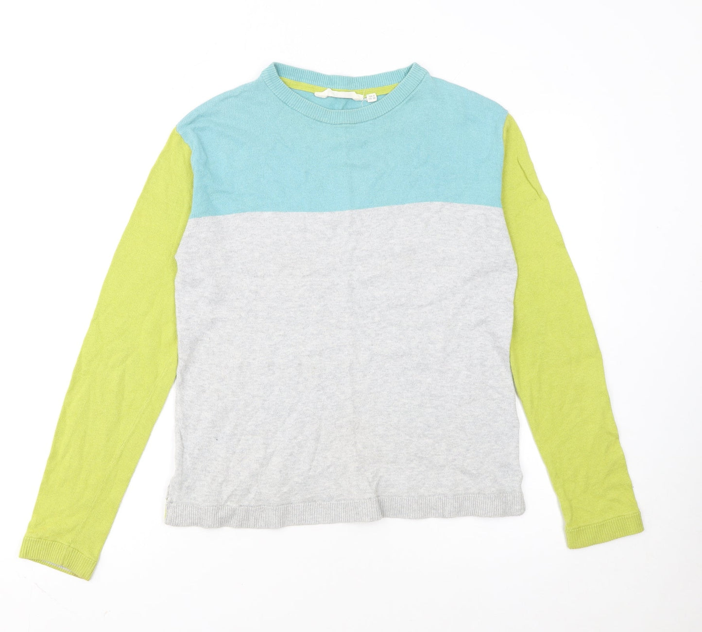 Lily & Me Womens Multicoloured Cotton Crew Neck Jumper Size 8