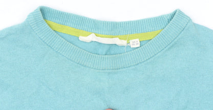 Lily & Me Womens Multicoloured Cotton Crew Neck Jumper Size 8