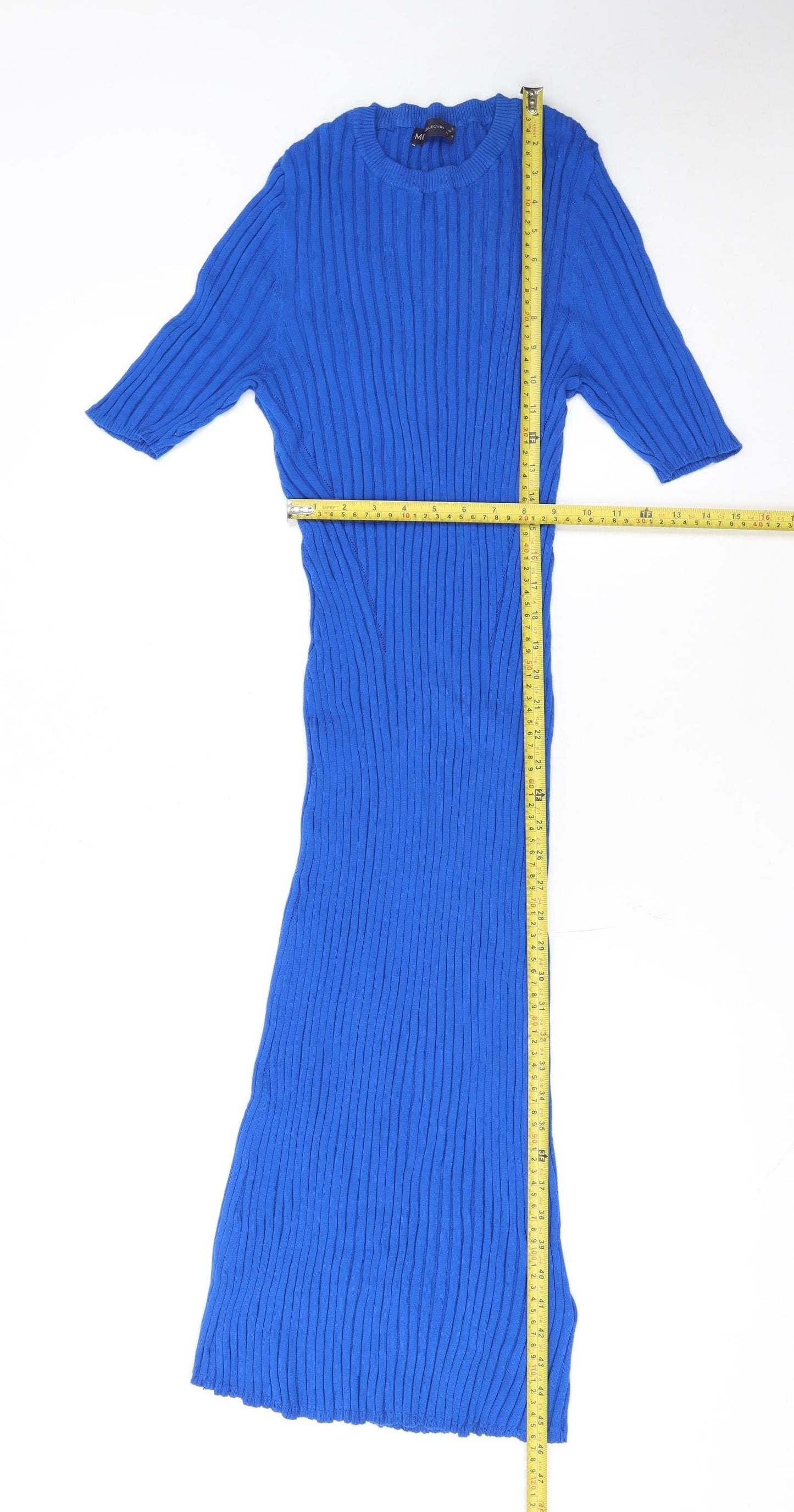 Marks and Spencer Women’s Blue Knit Bodycon Midi Dress Size 16