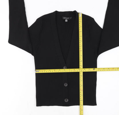 Missguided Women’s Black Slim Fit Ribbed Cardigan UK 6