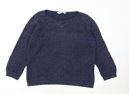 Fat Face Women’s Blue Cotton Pullover Jumper Size 12