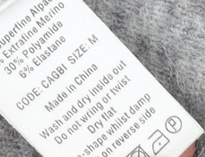 Toast Women Grey Alpaca Wool Pullover Jumper Size M