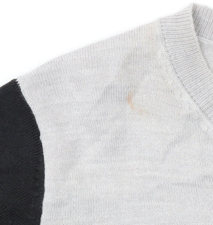 Marks and Spencer Women’s Black Grey Colour Block Cotton Jumper Size 16
