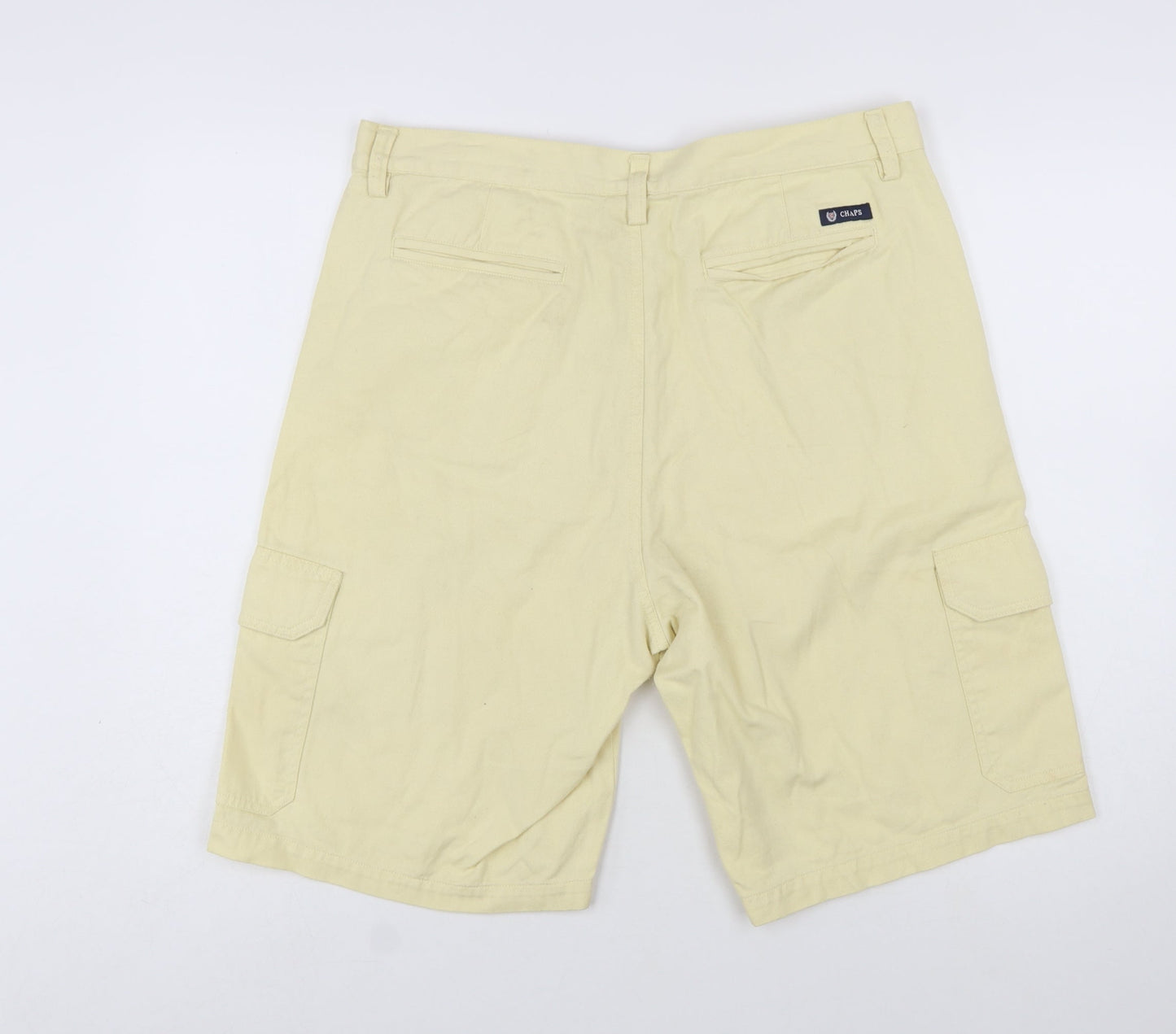 Chaps Men's Beige Cotton Cargo Shorts Size 34 Regular Fit