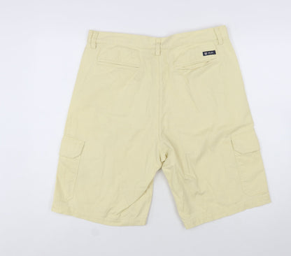 Chaps Men's Beige Cotton Cargo Shorts Size 34 Regular Fit