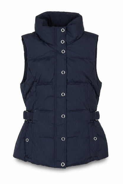ESPRIT Womens Blue Puffer Waistcoat Size 14 Sleeveless Lined Polyester