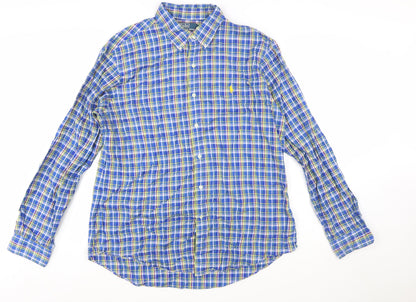 Ralph Lauren Men's Blue Check Long Sleeve Button-Down Shirt XL