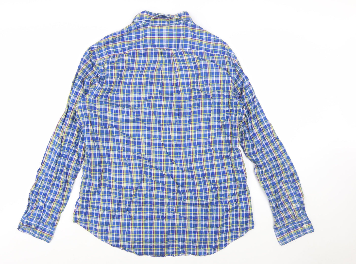 Ralph Lauren Men's Blue Check Long Sleeve Button-Down Shirt XL