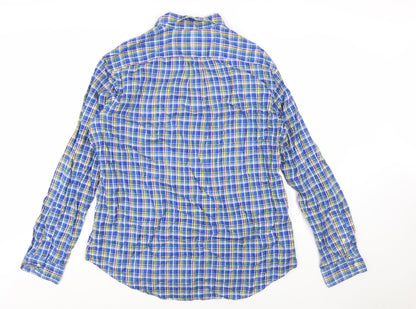Ralph Lauren Men's Blue Check Long Sleeve Button-Down Shirt XL