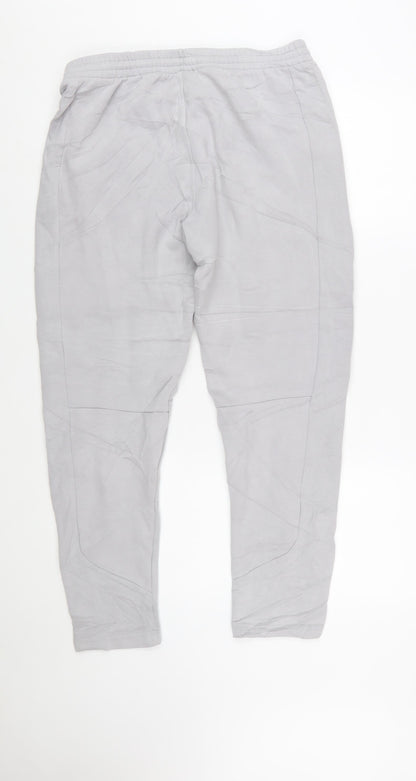 Puma Men's Grey Regular Fit Jogger Trousers Size L
