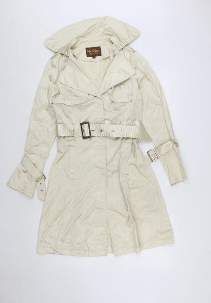 MaxMara Women’s Beige Belted Trench Coat S Classic Mid-Length