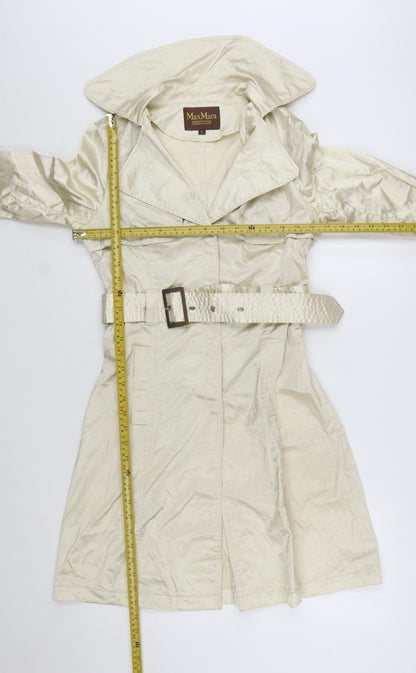 MaxMara Women’s Beige Belted Trench Coat S Classic Mid-Length