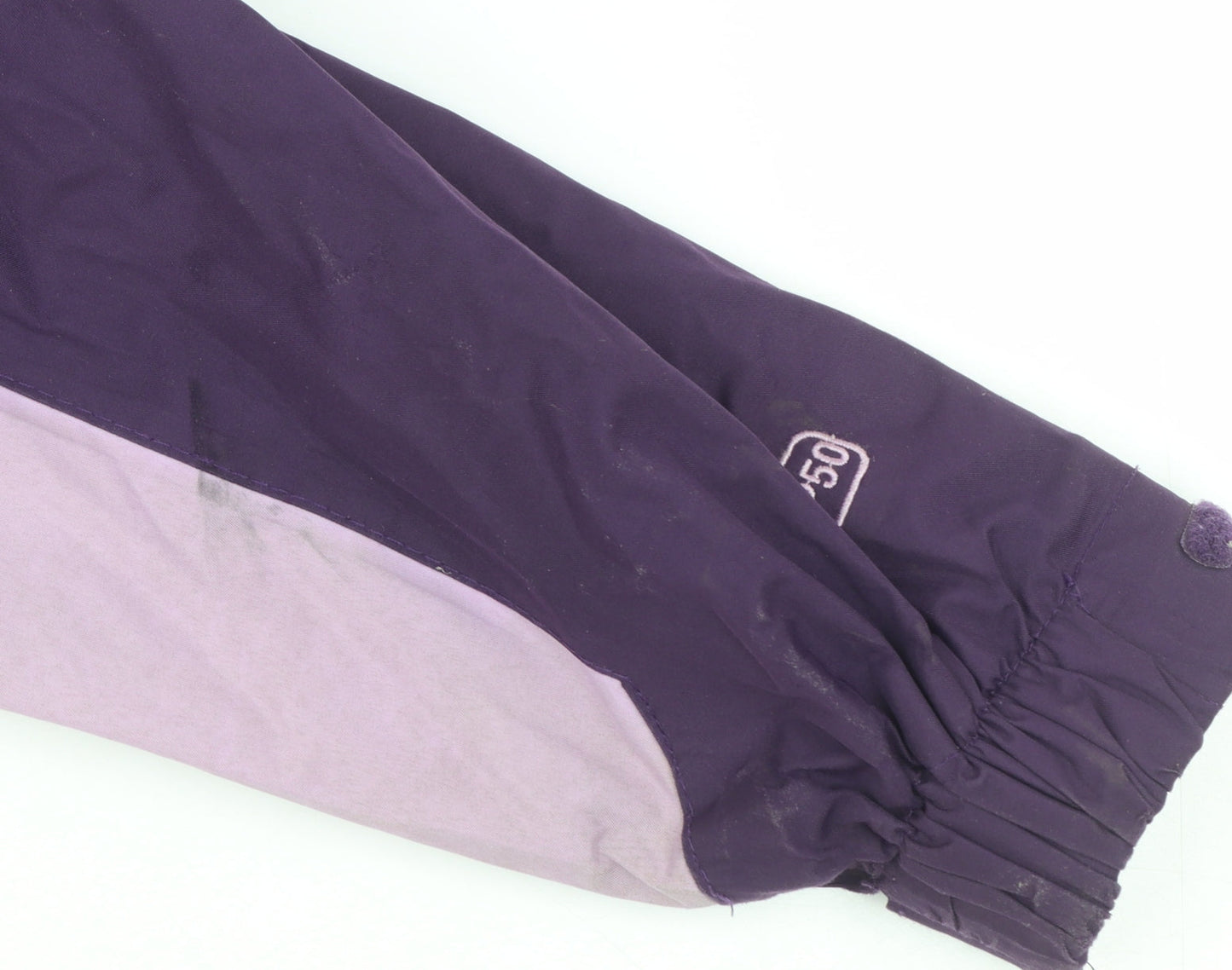 Trespass Girls Purple Waterproof Hooded Rain Coat Jacket 7-8 Years
