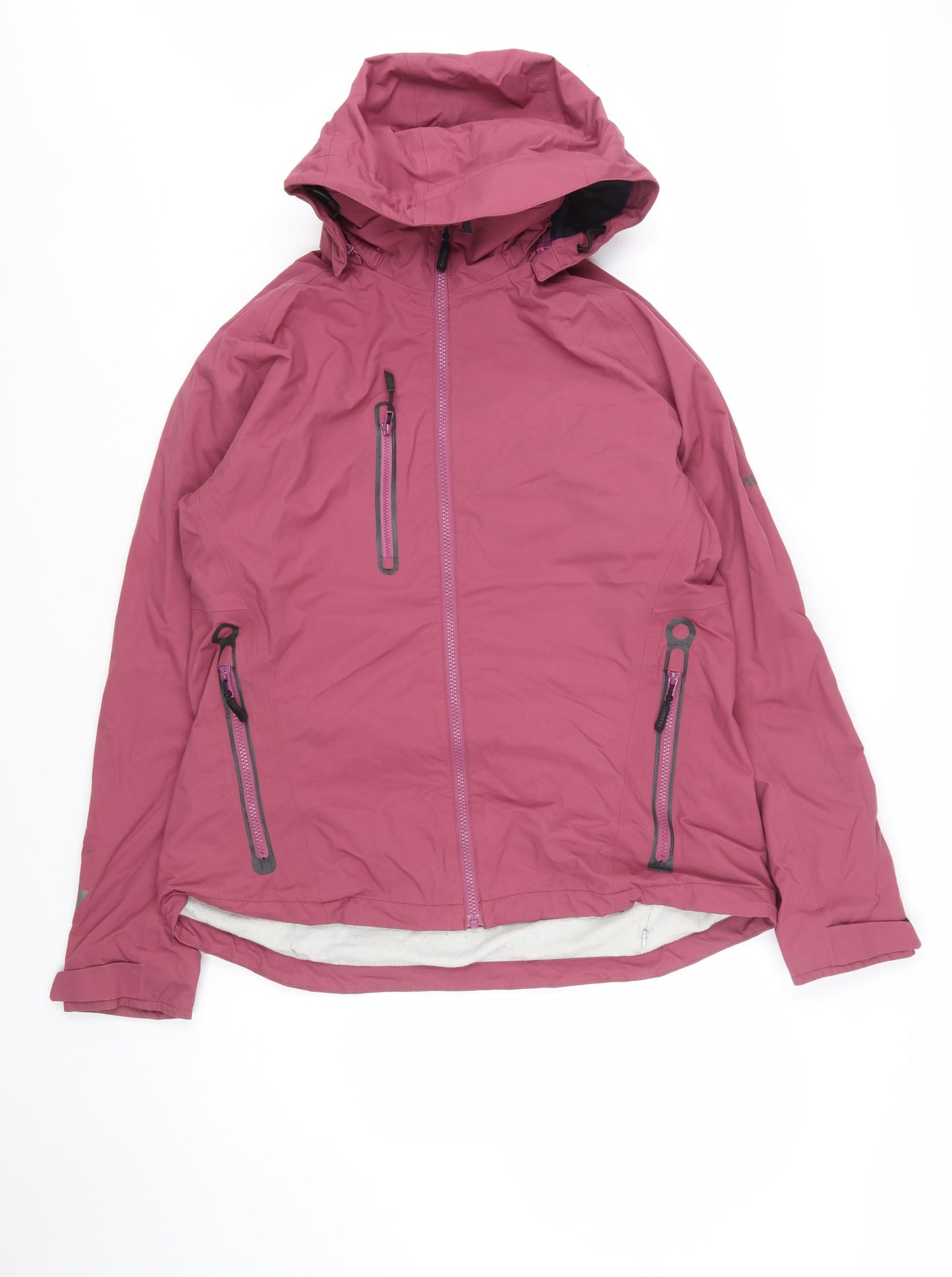 Musto Women's Pink Waterproof Hooded Rain Jacket Size 14