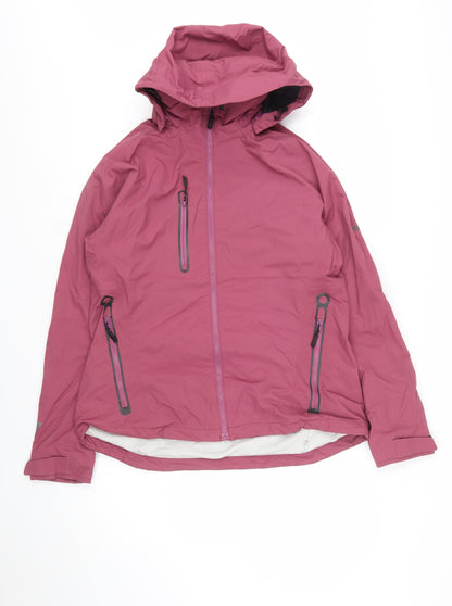 Musto Women's Pink Waterproof Hooded Rain Jacket Size 14