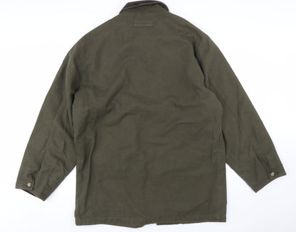 Eddie Bauer Men's Green Cotton Field Jacket Size M Regular Outdoor Style
