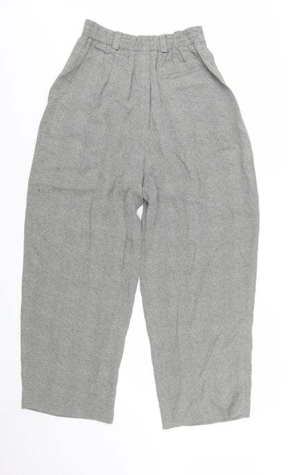 Emanuel Ungaro Women’s Grey Wool Wide-Leg Pleated Trousers Size 10