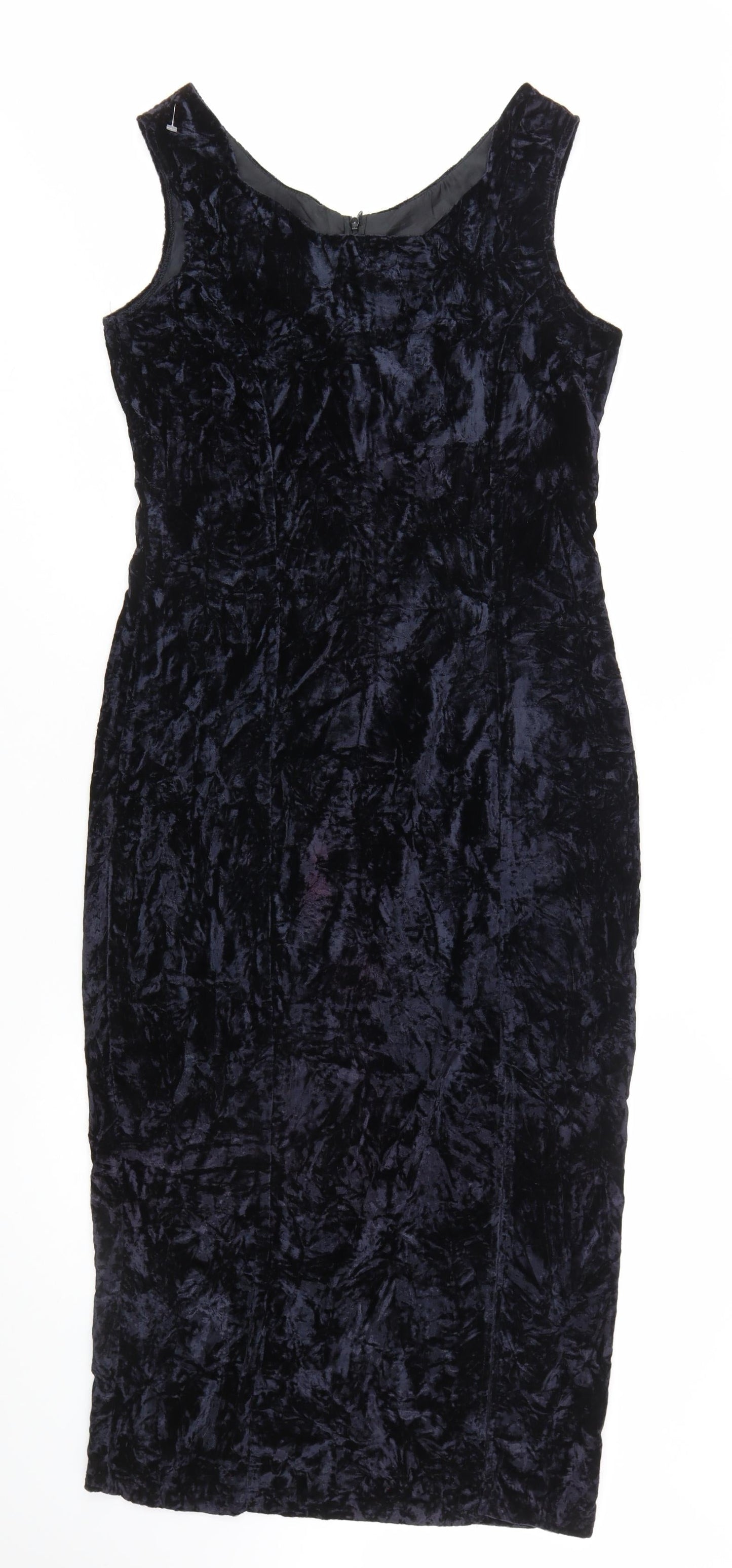 Dramatiz Women's Black Velvet Sleeveless Sheath Dress Size 10